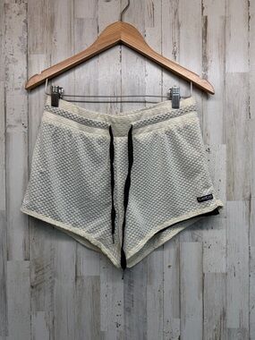 Bebe Sport Shorts Womens Large Mesh Drawstring Quick Dry Lined Athletic